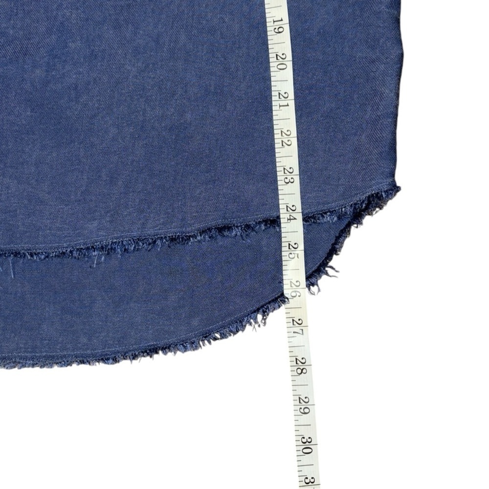 Pure Good Linen Rayon Blend Blue Coastal Beach Vacation Minimalist Sz M - Picture 7 of 7